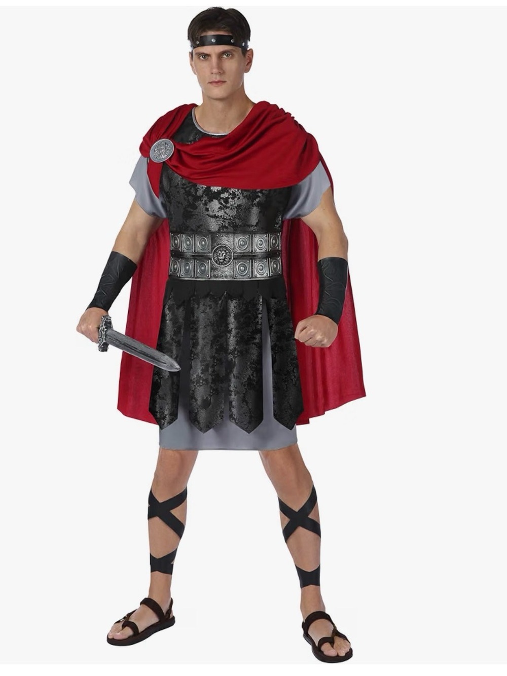 Roman Gladiator Men Costume, Men Size XL, historical reenactments